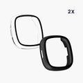 kwmobile Glas Hülle für Fitbit Versa 4 / Sense 2 Schutzhülle Fullbody Fitnesstracker Case Set