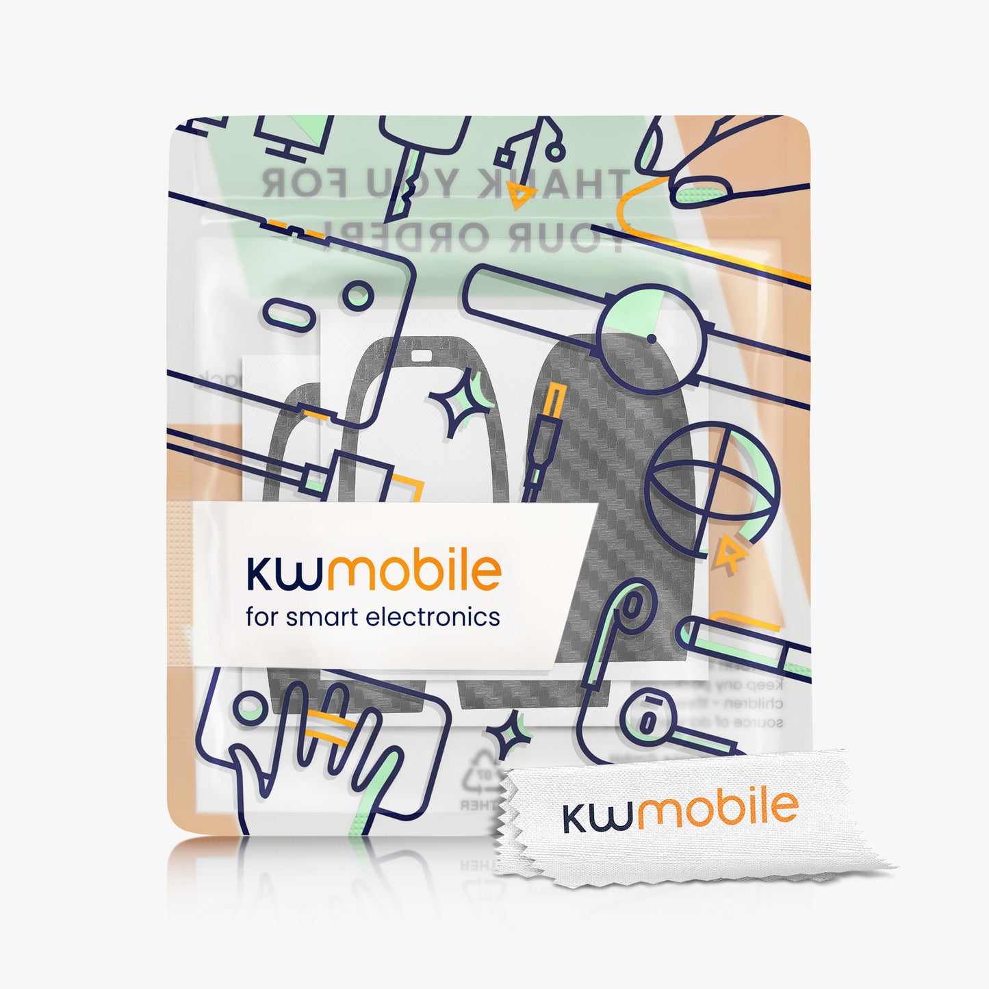 kwmobile 2x Schlüsselfolie kompatibel mit Audi Q5 / A8L / A8 / A7 / A5 / A4L Schlüssel