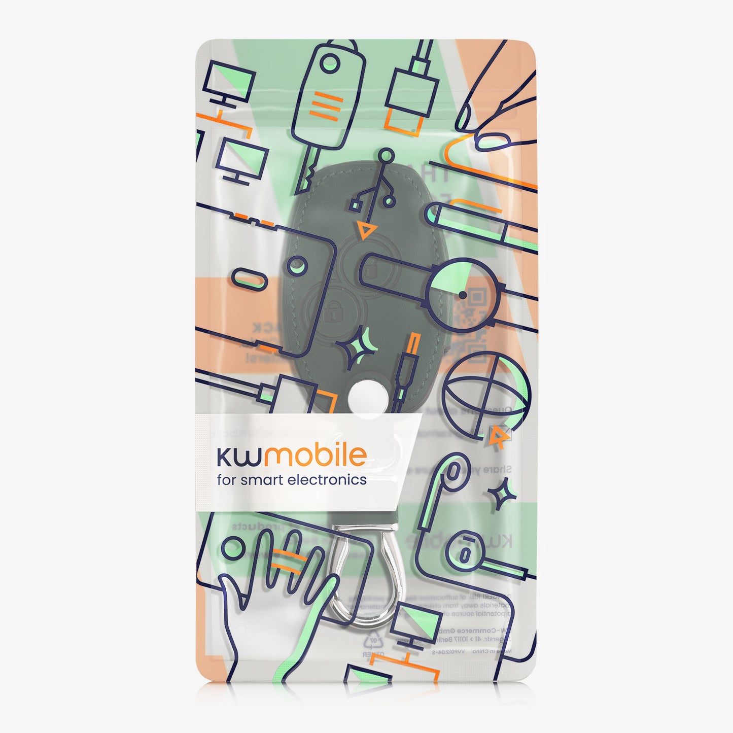 kwmobile Autoschlüssel Hülle kompatibel mit Renault Dacia 2-Tasten Autoschlüssel Kunstleder Schutzhülle Schlüsselhülle Cover