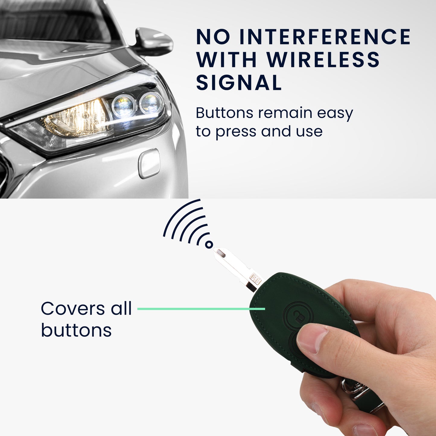 kwmobile Autoschlüssel Hülle kompatibel mit Renault Dacia 2-Tasten Autoschlüssel Kunstleder Schutzhülle Schlüsselhülle Cover