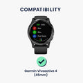kwmobile Displayschutzfolie kompatibel mit Garmin Vivoactive 4 (45 mm) Folie Schutzfolie für Fitness Tracker robuster Displayschutz
