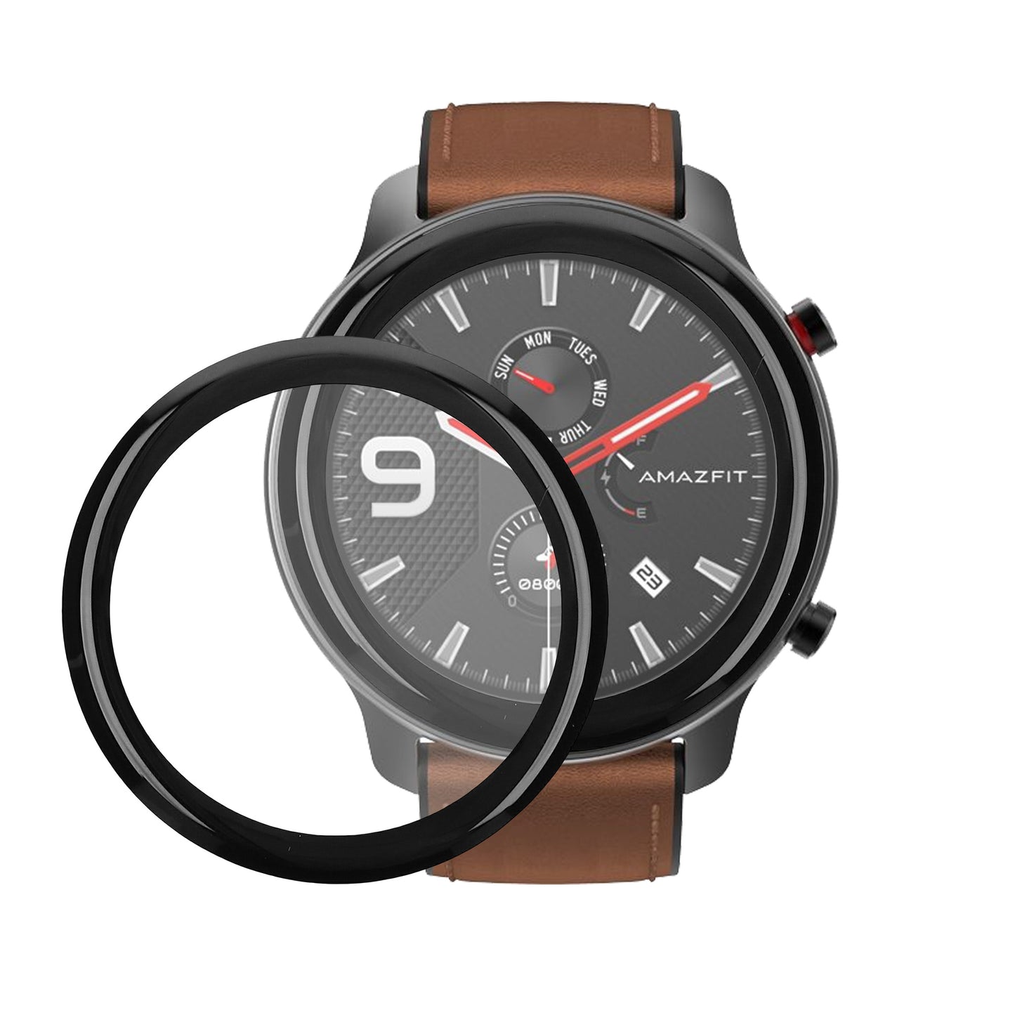 kwmobile 2x Transparente Displayschutzfolie kompatibel mit Huami Amazfit GTR Mini Folie - Schutzfolie für Fitness Tracker - robuster Displayschutz Transparent  