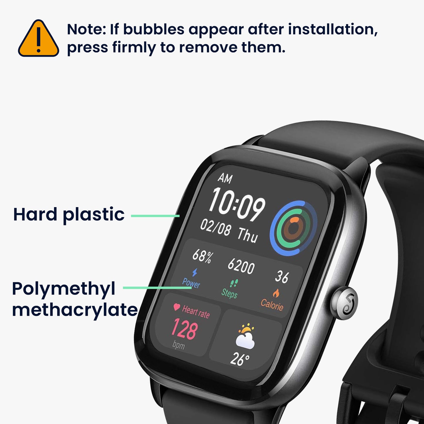 kwmobile Displayschutzfolie kompatibel mit Huami Amazfit GTS 2 Mini Folie Schutzfolie für Fitness Tracker robuster Displayschutz