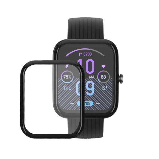 kwmobile 2x Transparente Displayschutzfolie kompatibel mit Huami Amazfit Bip 3 Pro Folie - Schutzfolie für Fitness Tracker - robuster Displayschutz Transparent  