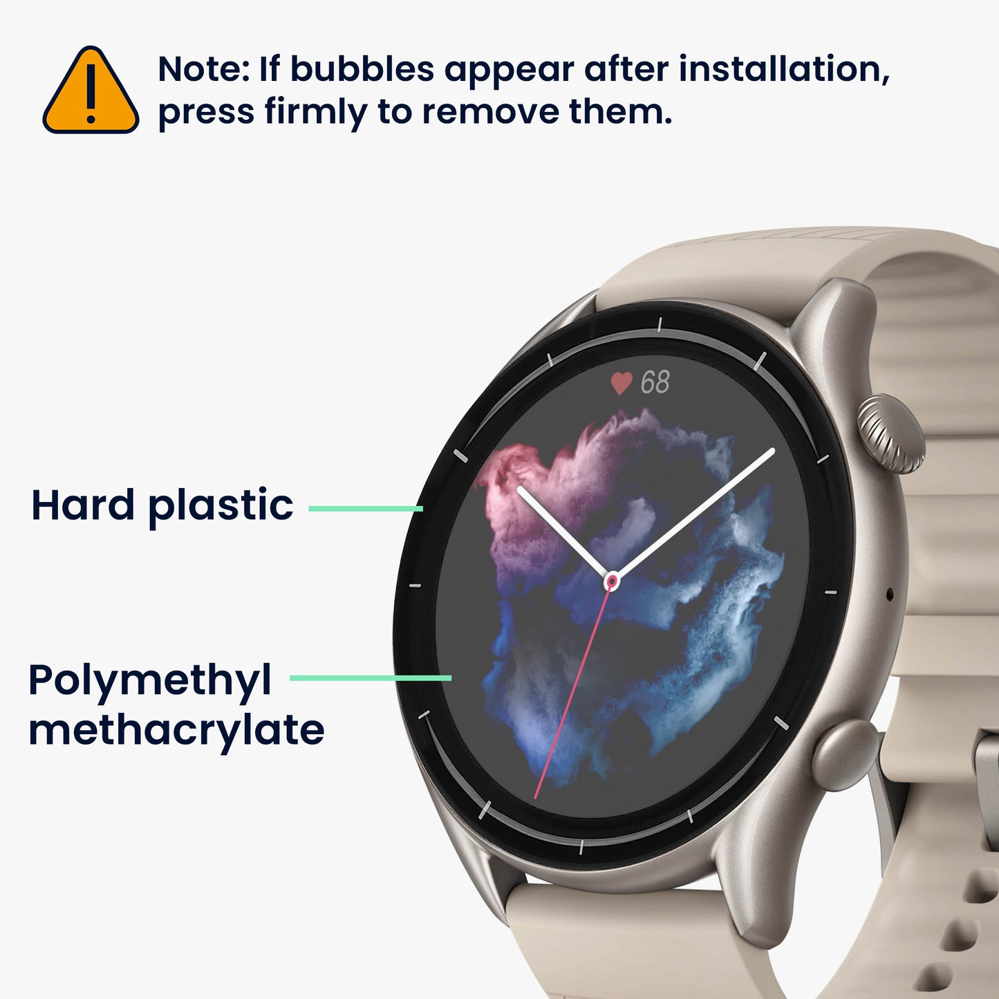 2x Displayschutzfolie für Huami Amazfit GTR 3