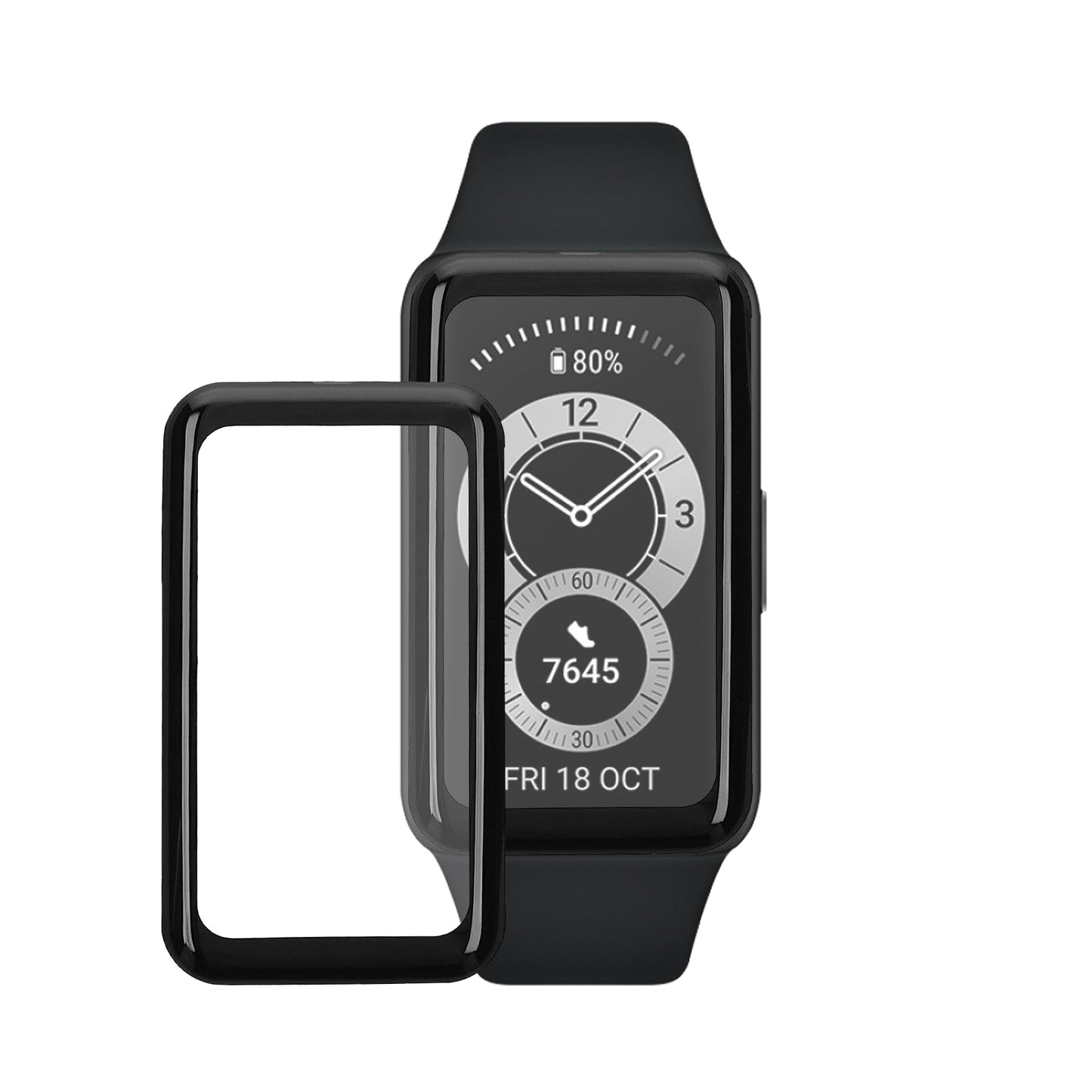 kwmobile 2x Transparente Displayschutzfolie kompatibel mit Huawei Band 6 / 6 Pro Folie - Schutzfolie für Fitness Tracker - robuster Displayschutz Transparent  