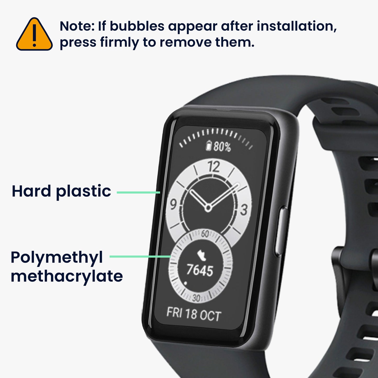 2x Displayschutzfolie für Huawei Band 6 / 6 Pro