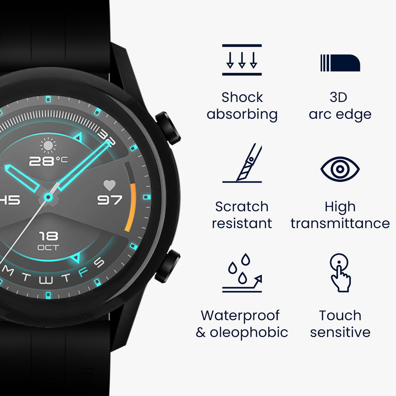 2x Displayschutzfolie für Huawei Watch GT2 (42mm)