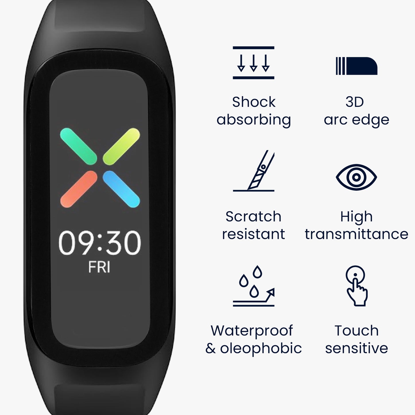 kwmobile Displayschutzfolie kompatibel mit Oppo Band Sport Folie Schutzfolie für Fitness Tracker robuster Displayschutz