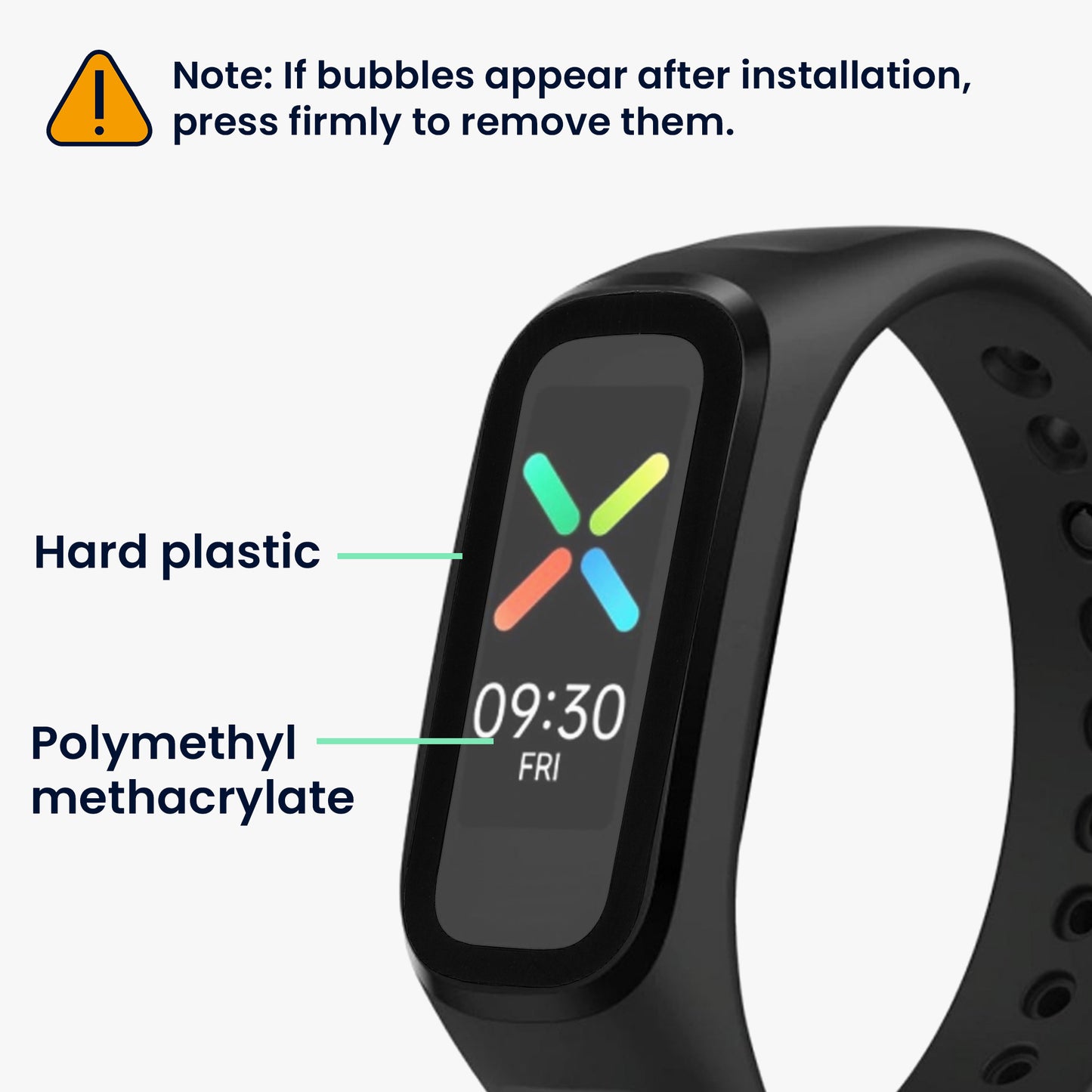 kwmobile Displayschutzfolie kompatibel mit Oppo Band Sport Folie Schutzfolie für Fitness Tracker robuster Displayschutz