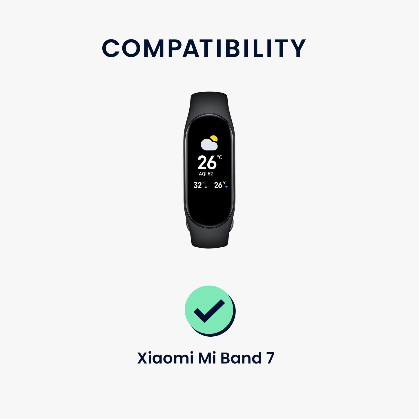 kwmobile Displayschutzfolie kompatibel mit Xiaomi Mi Band 7 Folie Schutzfolie für Fitness Tracker robuster Displayschutz