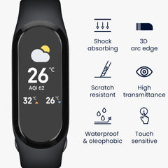 kwmobile Displayschutzfolie kompatibel mit Xiaomi Mi Band 7 Folie Schutzfolie für Fitness Tracker robuster