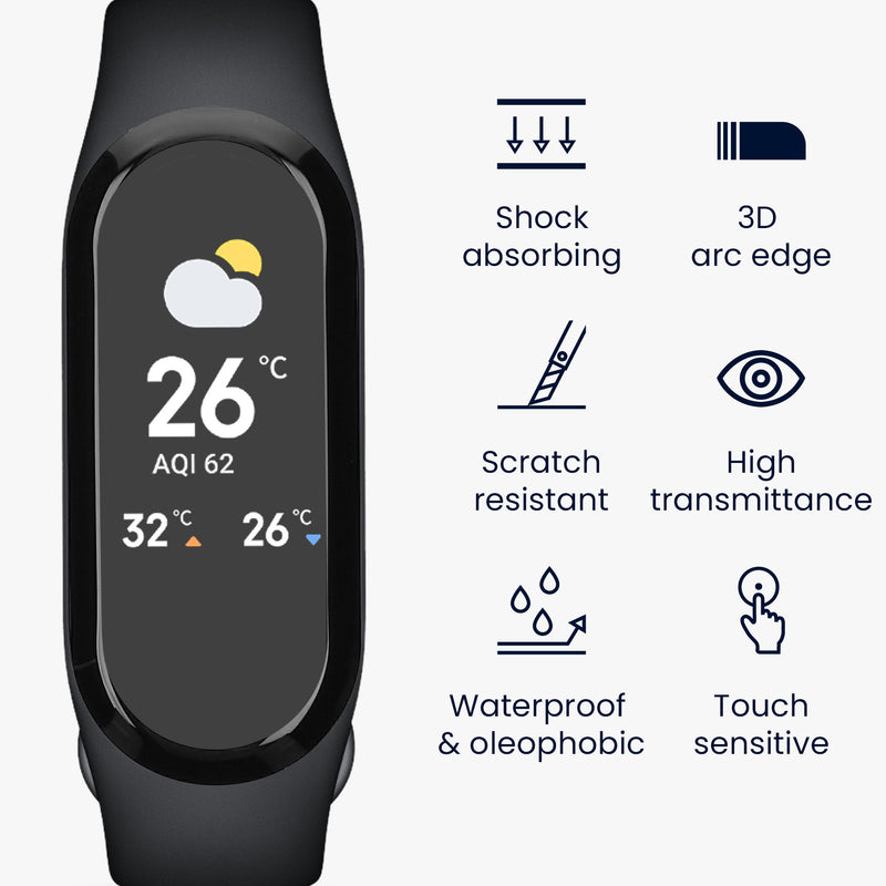kwmobile Displayschutzfolie kompatibel mit Xiaomi Mi Band 7 Folie Schutzfolie für Fitness Tracker robuster Displayschutz