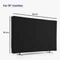 kwmobile 19" TV Abdeckung Indoor Fernseher Hülle Bildschirmschutz Abdeckung TV Bildschirm Staubschutzhülle Fernsehabdeckung