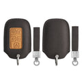 kwmobile Autoschlüssel Kunstleder Hülle kompatibel mit Land Rover Jaguar 5-Tasten Funk Autoschlüssel - Schlüsselhülle Schlüssel Case - Cover in Grau Braun Grau  [dsg01]