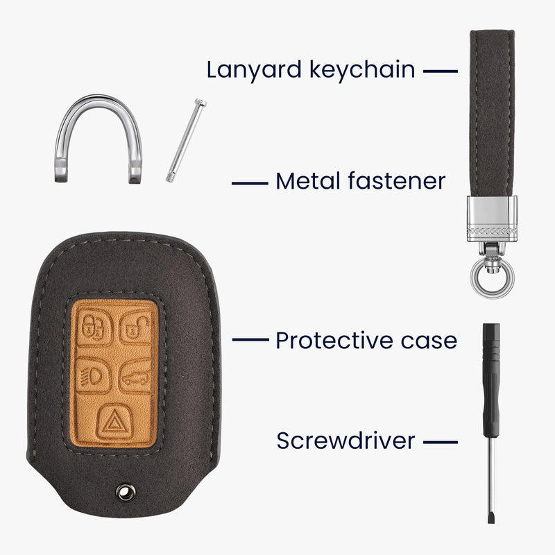 kwmobile Autoschlüssel Hülle kompatibel mit Land Rover Jaguar 5-Tasten Funk Autoschlüssel - Schlüsselhülle Schlüssel Case - Cover