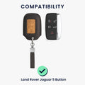 kwmobile Autoschlüssel Hülle kompatibel mit Land Rover Jaguar 5-Tasten Funk Autoschlüssel - Schlüsselhülle Schlüssel Case - Cover