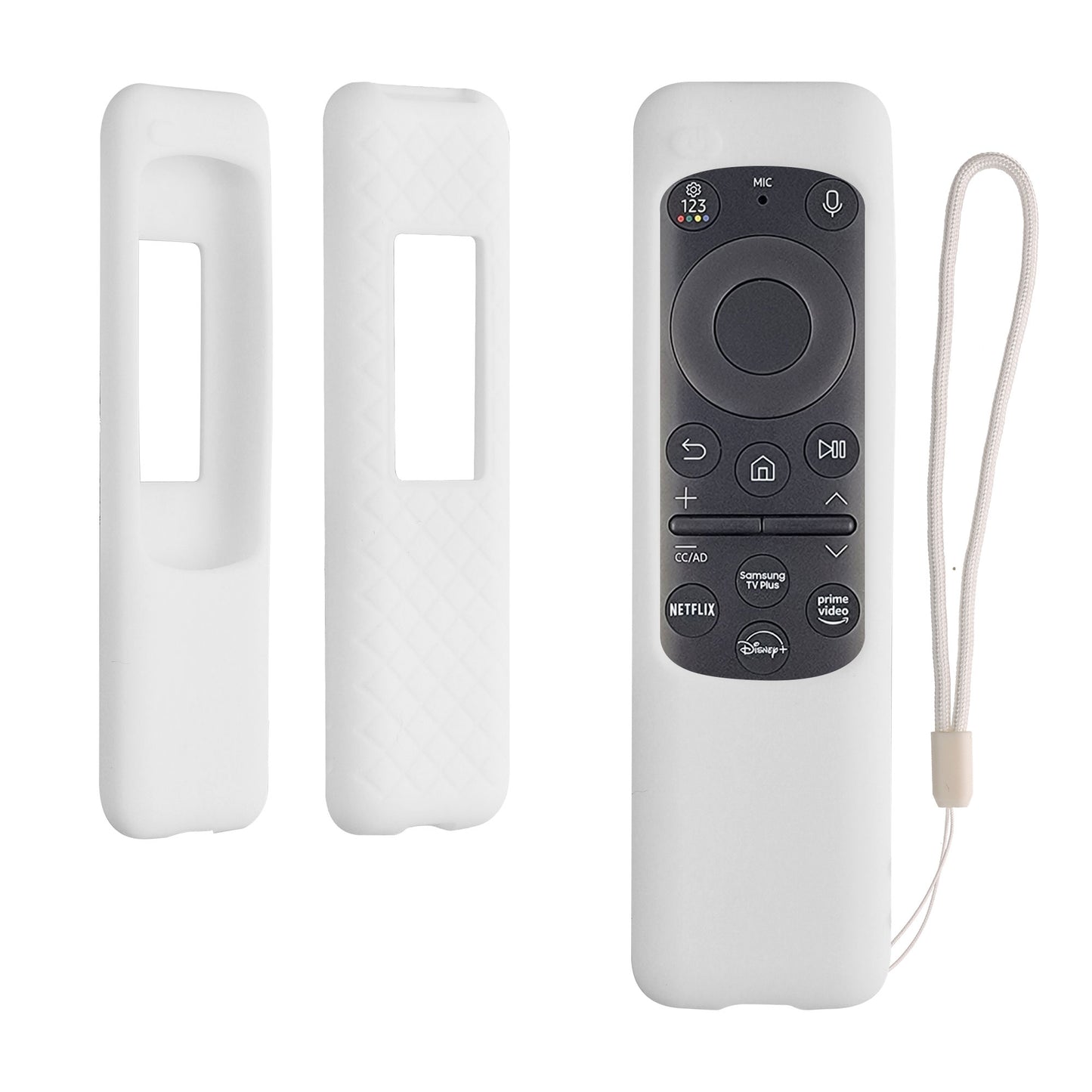 kwmobile Hülle Fernbedienung kompatibel mit Samsung BN59-01432A / BN59-01432J / TM2360e Hülle - Silikon Case für TV Zubehör in Weiß Weiß  