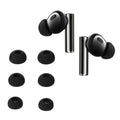 kwmobile 6x Polster kompatibel mit Xiaomi Realme Buds Air 5 Pro - 3 Größen - Silikon Ohrstöpsel In-Ear Kopfhörer Schwarz  
