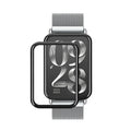 kwmobile 2x Transparente Displayschutzfolie kompatibel mit Xiaomi Mi Band 8 Pro Folie - Schutzfolie für Fitness Tracker - robuster Displayschutz Transparent  