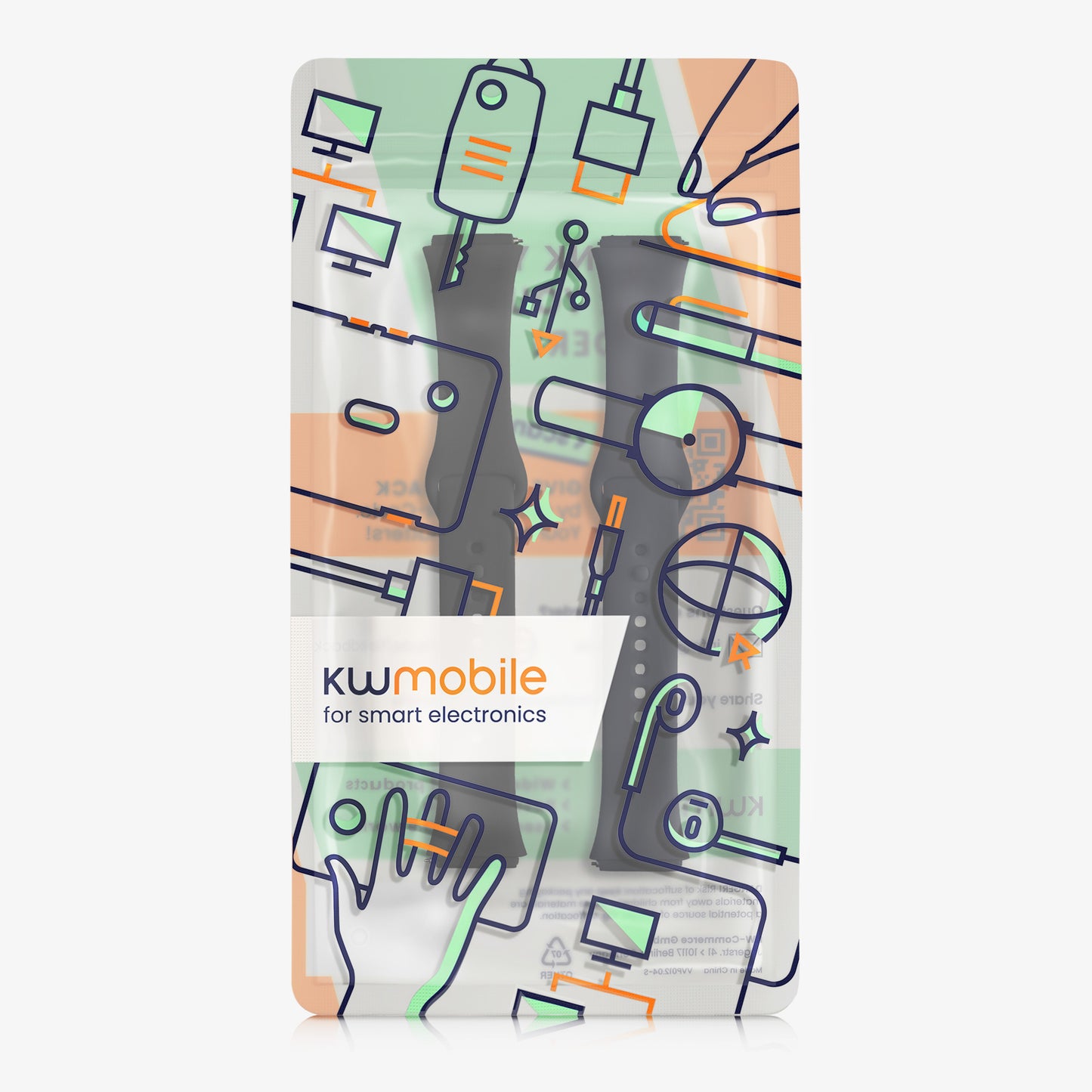 kwmobile Uhrenarmband für Xiaomi Redmi Watch 3 Active Armband Fitnesstracker Band Set Ersatzarmband Smartwatch