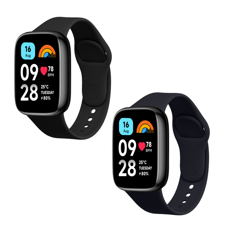 kwmobile Uhrenarmband für Xiaomi Redmi Watch 3 Active Armband Fitnesstracker Band Set Ersatzarmband Smartwatch