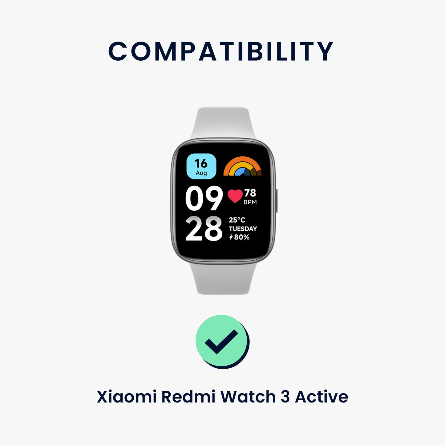 kwmobile Uhrenarmband für Xiaomi Redmi Watch 3 Active Armband Fitnesstracker Band Set Ersatzarmband Smartwatch