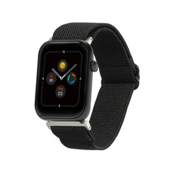 kwmobile Armband kompatibel mit Ticwatch GTH / E3 / C2 - Nylon Fitnesstracker Sportarmband Band in Schwarz - Innenmaße von 14 - 22 cm Schwarz  