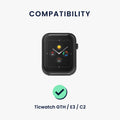 kwmobile Armband kompatibel mit Ticwatch GTH / E3 / C2 - Fitnesstracker Sportarmband Band - Innenmaße von 14 - 22 cm