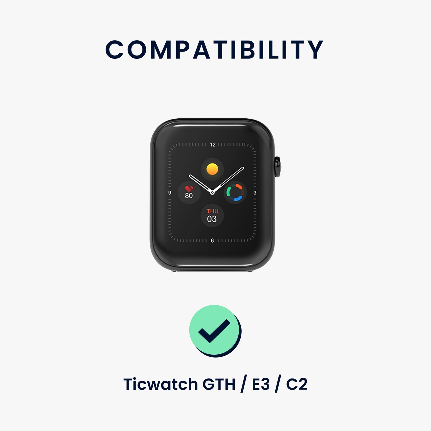 kwmobile Armband kompatibel mit Ticwatch GTH / E3 / C2 - Fitnesstracker Sportarmband Band - Innenmaße von 14 - 22 cm