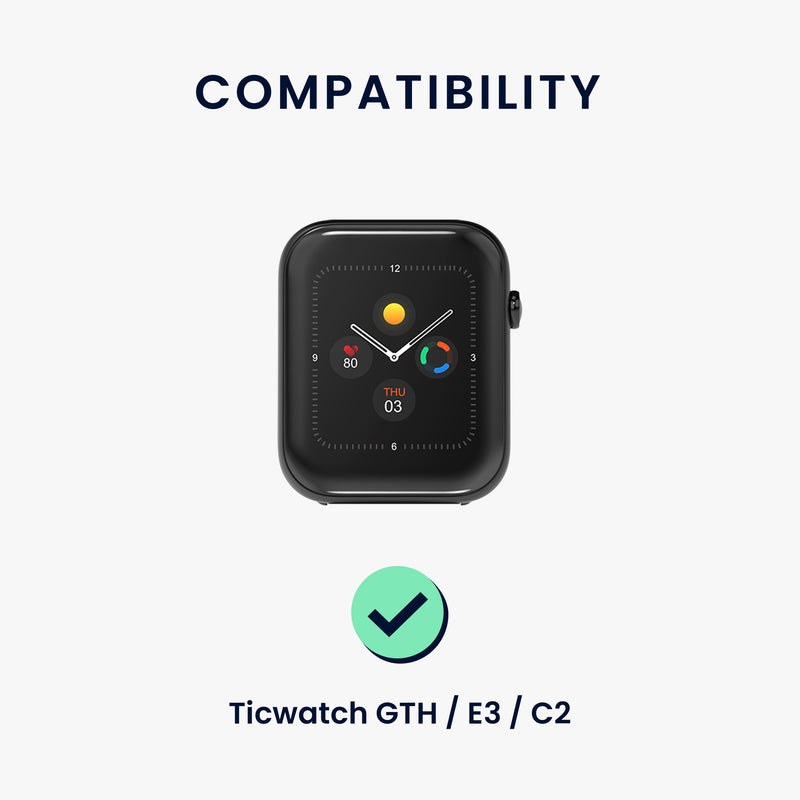 kwmobile Armband kompatibel mit Ticwatch GTH / E3 / C2 - Fitnesstracker Sportarmband Band - Innenmaße von 14 - 22 cm