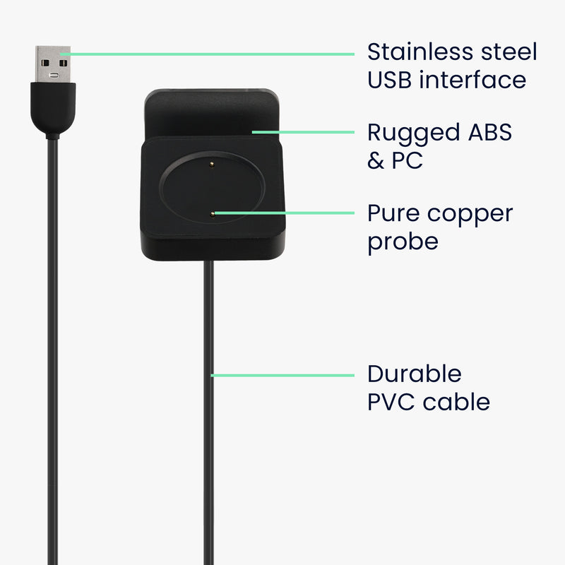 kwmobile USB Ladegerät kompatibel mit Huami Amazfit GTS 4 / GTR 4 / GTR 4 Pro USB Kabel Charger Stand Smart Watch Ladestation Docking Station Ladekabel mit Standfunktion