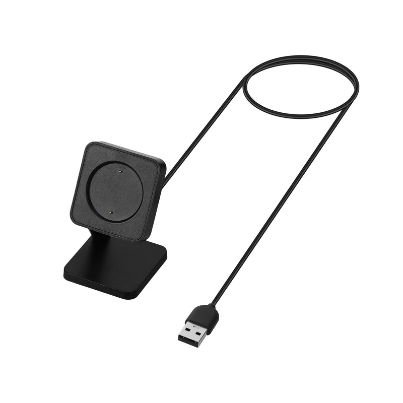 kwmobile USB Ladegerät kompatibel mit Huami Amazfit GTS 4 / GTR 4 / GTR 4 Pro - USB Kabel Charger Stand - Smart Watch Ladestation - Docking Station - Ladekabel mit Standfunktion Schwarz  