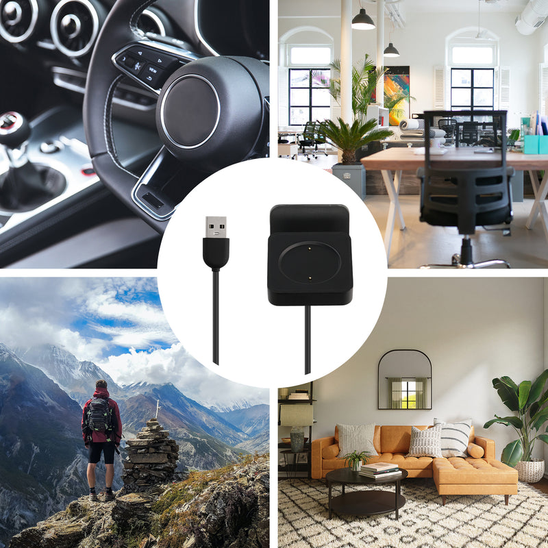 kwmobile USB Ladegerät kompatibel mit Huami Amazfit GTS 4 / GTR 4 / GTR 4 Pro USB Kabel Charger Stand Smart Watch Ladestation Docking Station Ladekabel mit Standfunktion