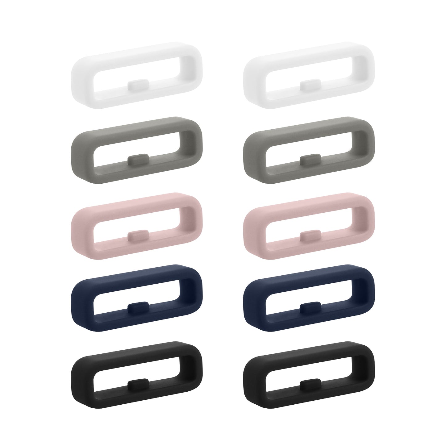 kwmobile 10x Smart Watch Band Halterung für 18mm Smartwatch Strap (Universal) Armbandhalterung - Bandschlaufe für Fitness Tracker und Smart Uhr aus Silikon