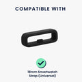 kwmobile 10x Smart Watch Band Halterung für 18mm Smartwatch Strap (Universal) Armbandhalterung - Bandschlaufe für Fitness Tracker und Smart Uhr aus Silikon