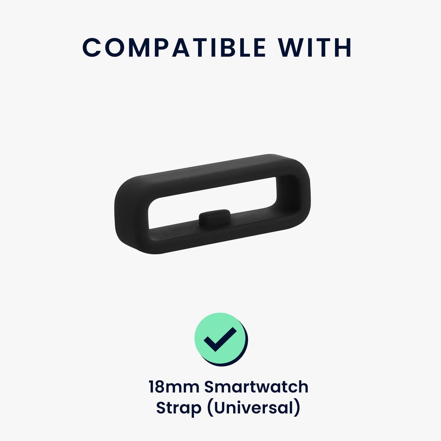 kwmobile 10x Smart Watch Band Halterung für 18mm Smartwatch Strap (Universal) Armbandhalterung - Bandschlaufe für Fitness Tracker und Smart Uhr aus Silikon