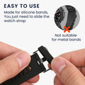 kwmobile 10x Smart Watch Band Halterung für 20mm Smartwatch Strap (Universal) Armbandhalterung - Bandschlaufe für Fitness Tracker und Smart Uhr
