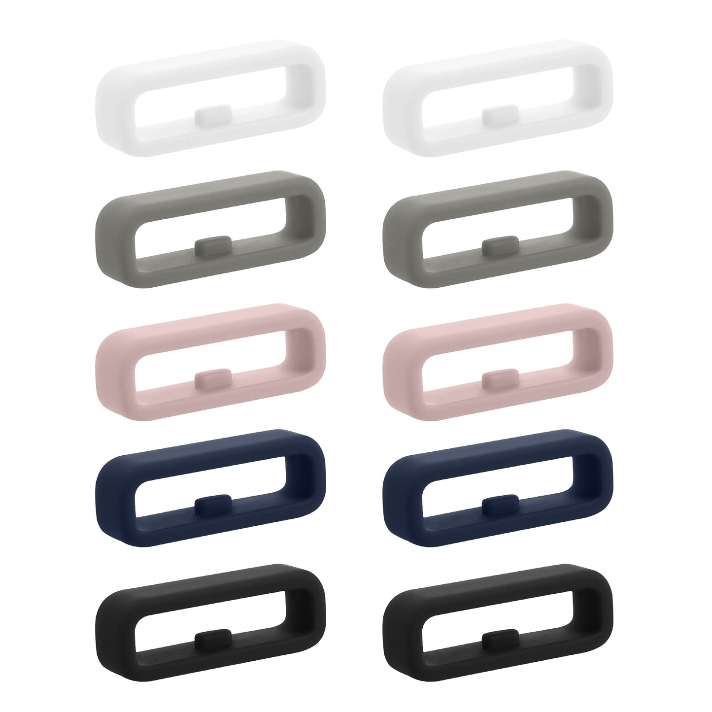 kwmobile 10x Smart Watch Band Halterung für 22mm Smartwatch Strap (Universal) Armbandhalterung - Bandschlaufe für Fitness Tracker und Smart Uhr aus Silikon - Mehrfarbig Mehrfarbig  