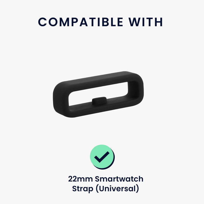 kwmobile 10x Smart Watch Band Halterung für 22mm Smartwatch Strap (Universal) Armbandhalterung - Bandschlaufe für Fitness Tracker und Smart Uhr