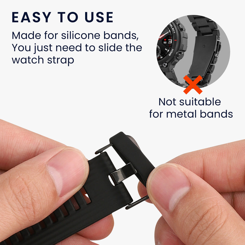 kwmobile 10x Smart Watch Band Halterung für 22mm Smartwatch Strap (Universal) Armbandhalterung - Bandschlaufe für Fitness Tracker und Smart Uhr