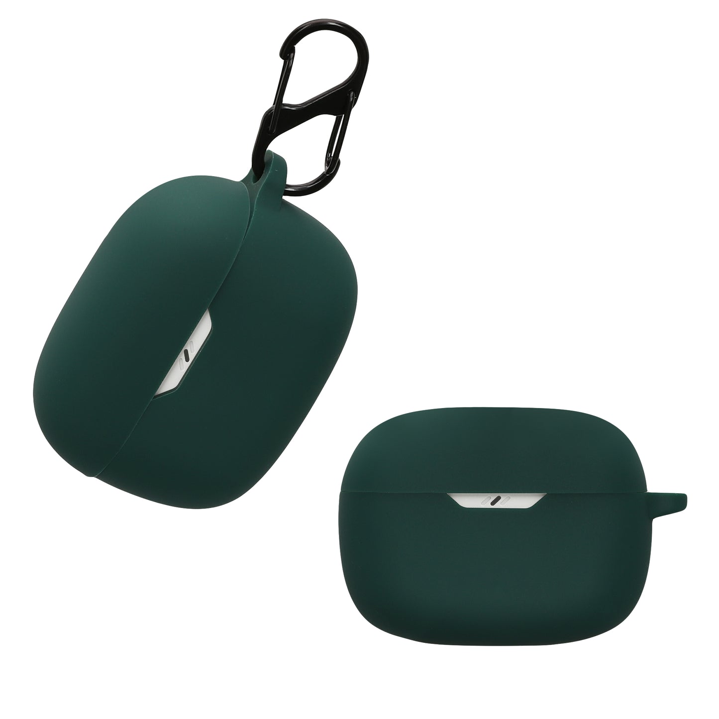 kwmobile Hülle kompatibel mit JBL Wave Beam / Beam 2 / Wave 200TWS Hülle - Kopfhörer Case - TPU Silikon Cover - Schutzhülle in Dunkelgrün Dunkelgrün  