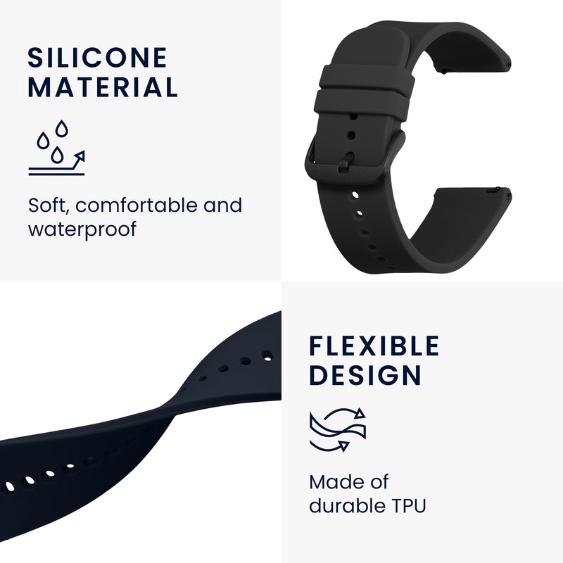 kwmobile Uhrenarmband für Huami Amazfit Bip 6 / Bip 5 Unity / Bip 5 / GTS 3 / Balance 2 / Helio Strap Armband Fitnesstracker Band Set Ersatzarmband Smartwatch