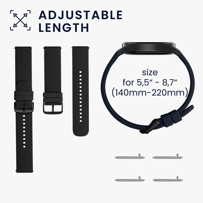 kwmobile Uhrenarmband für Huami Amazfit Bip 6 / Bip 5 Unity / Bip 5 / GTS 3 / Balance 2 / Helio Strap Armband Fitnesstracker Band Set Ersatzarmband Smartwatch