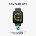 kwmobile Uhrenarmband für Huami 22mm Amazfit Bip 6 / Bip 5 Unity / Bip 5 / GTS 3 / Balance 2 / Helio Strap Armband Fitnesstracker Band Set aus Silikon Ersatzarmband Smartwatch
