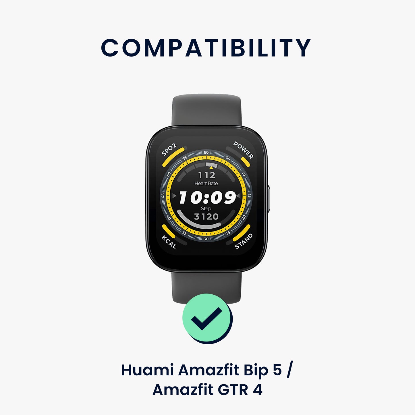 kwmobile Uhrenarmband für Huami 22mm Amazfit Bip 6 / Bip 5 Unity / Bip 5 / GTS 3 / Balance 2 / Helio Strap Armband Fitnesstracker Band Set aus Silikon Ersatzarmband Smartwatch