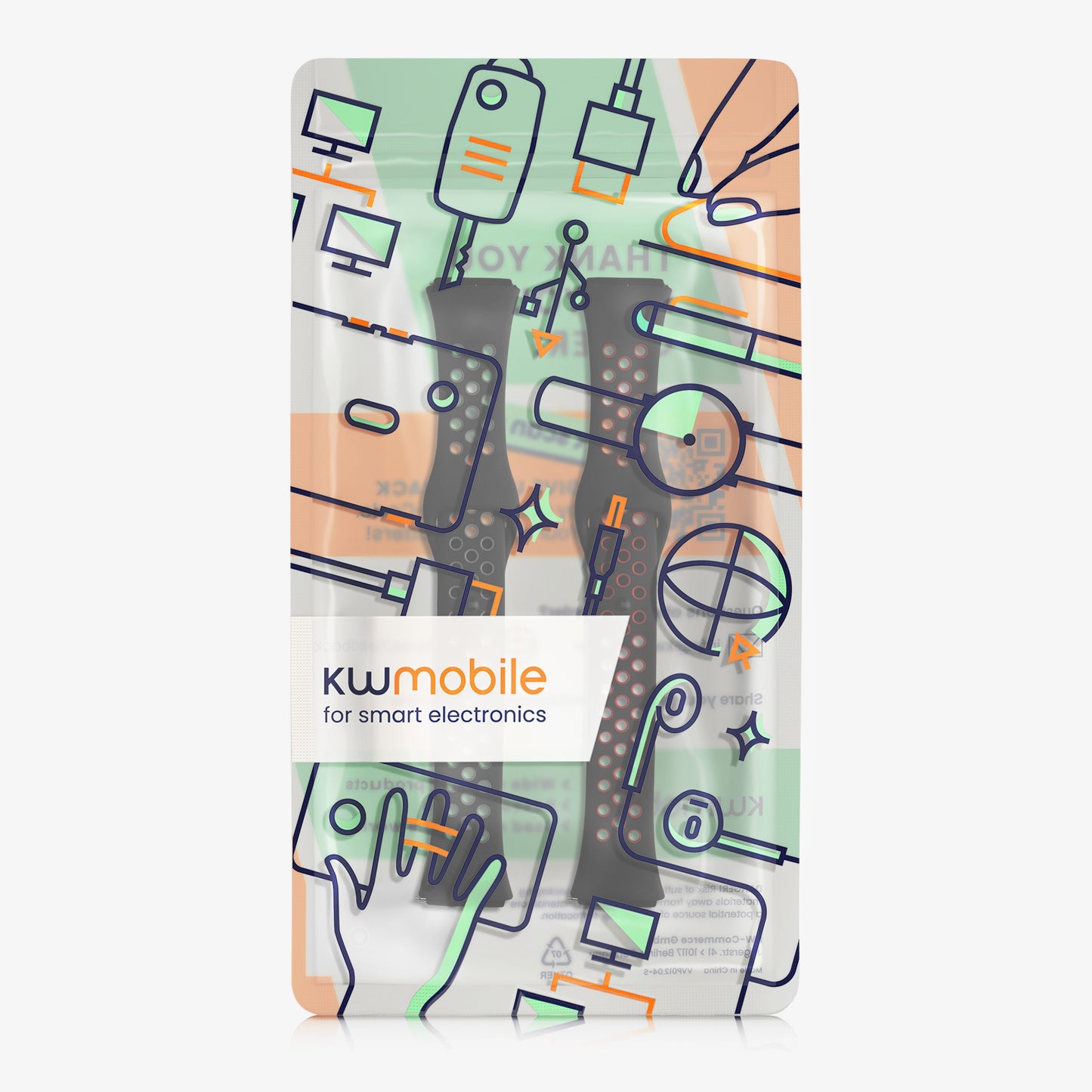 kwmobile Uhrenarmband für Xiaomi Redmi Watch 3 Active Armband Fitnesstracker Band Set Ersatzarmband Smartwatch