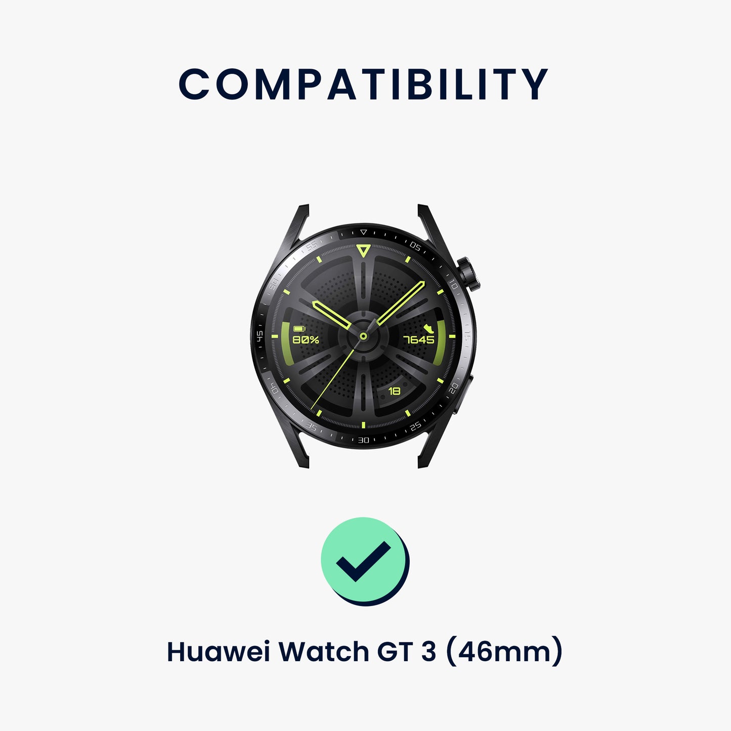 kwmobile Silikon Uhrenarmband für Huawei Watch GT 3 (46mm) Armband Ersatzarmband für Fitnesstracker Wechselarmband Smartwatch