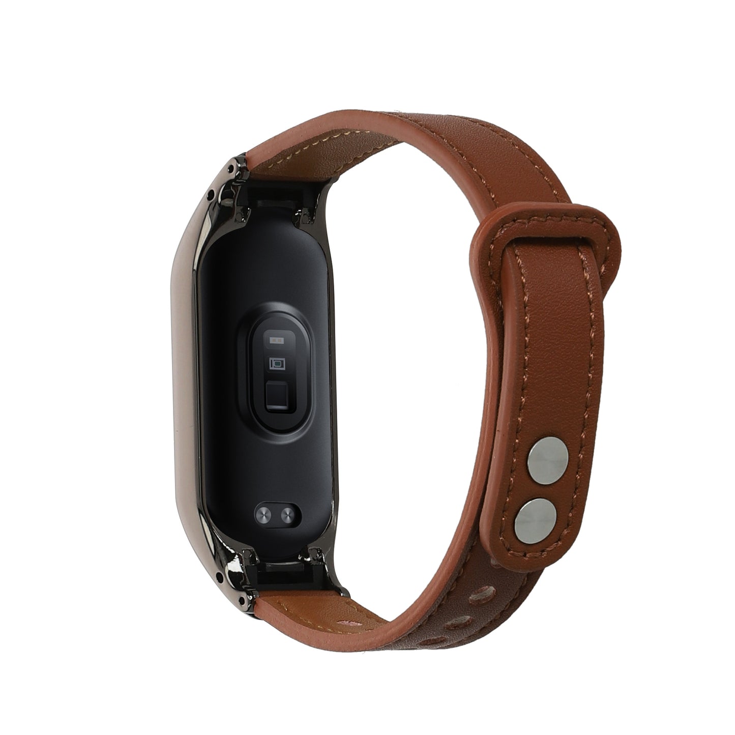 kwmobile Echtleder Uhrenarmband für Xiaomi Mi Band 7 Armband Ersatzarmband für Fitnesstracker Wechselarmband Smartwatch