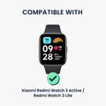 kwmobile Echtleder Uhrenarmband für Xiaomi Redmi Watch 3 Active / Redmi Watch 3 Lite Armband - Ersatzarmband für Fitnesstracker - Wechselarmband Smartwatch